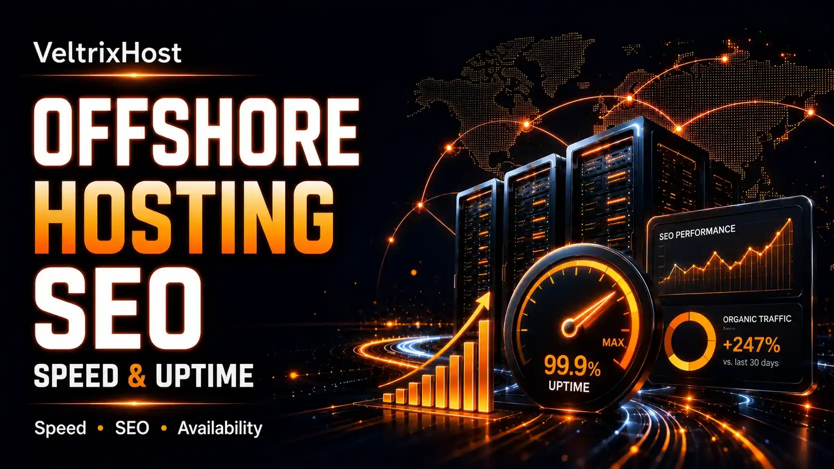 Offshore hosting SEO speed uptime dashboard